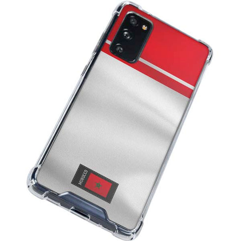 Morocco Soccer Flag Galaxy S20 FE Clear Case